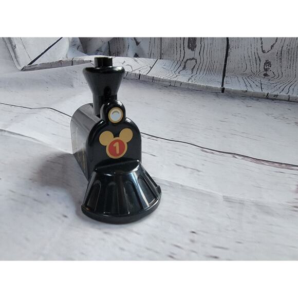 LEGO Duplo BLACK Steam Locomotive Train Front w/ Cow Catcher Gold Mickey Ears - Picture 2 of 6